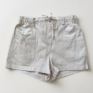 No Comment Shorts Womens Size Large Cotton Blend Beige Neutral Khaki